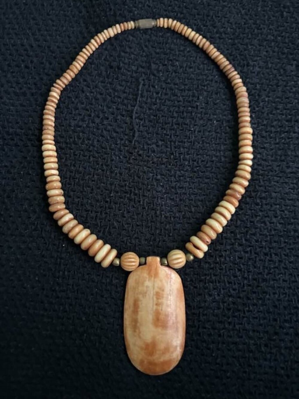 Primiative wooden bead necklace